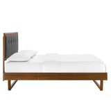 Willow King Wood Platform Bed With Angular Frame