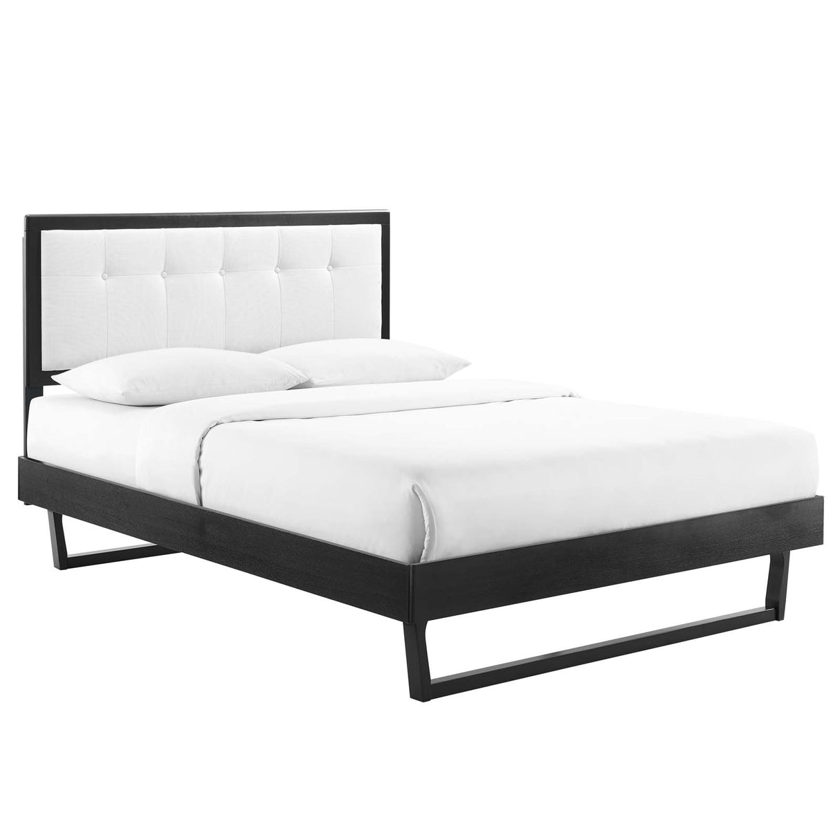 Willow Twin Wood Platform Bed With Angular Frame