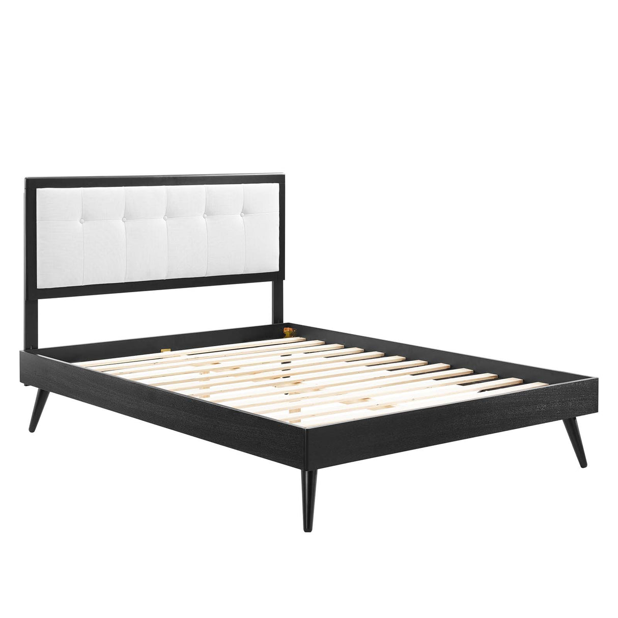 Willow Full Wood Platform Bed With Splayed Legs