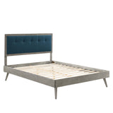 Willow King Wood Platform Bed With Splayed Legs