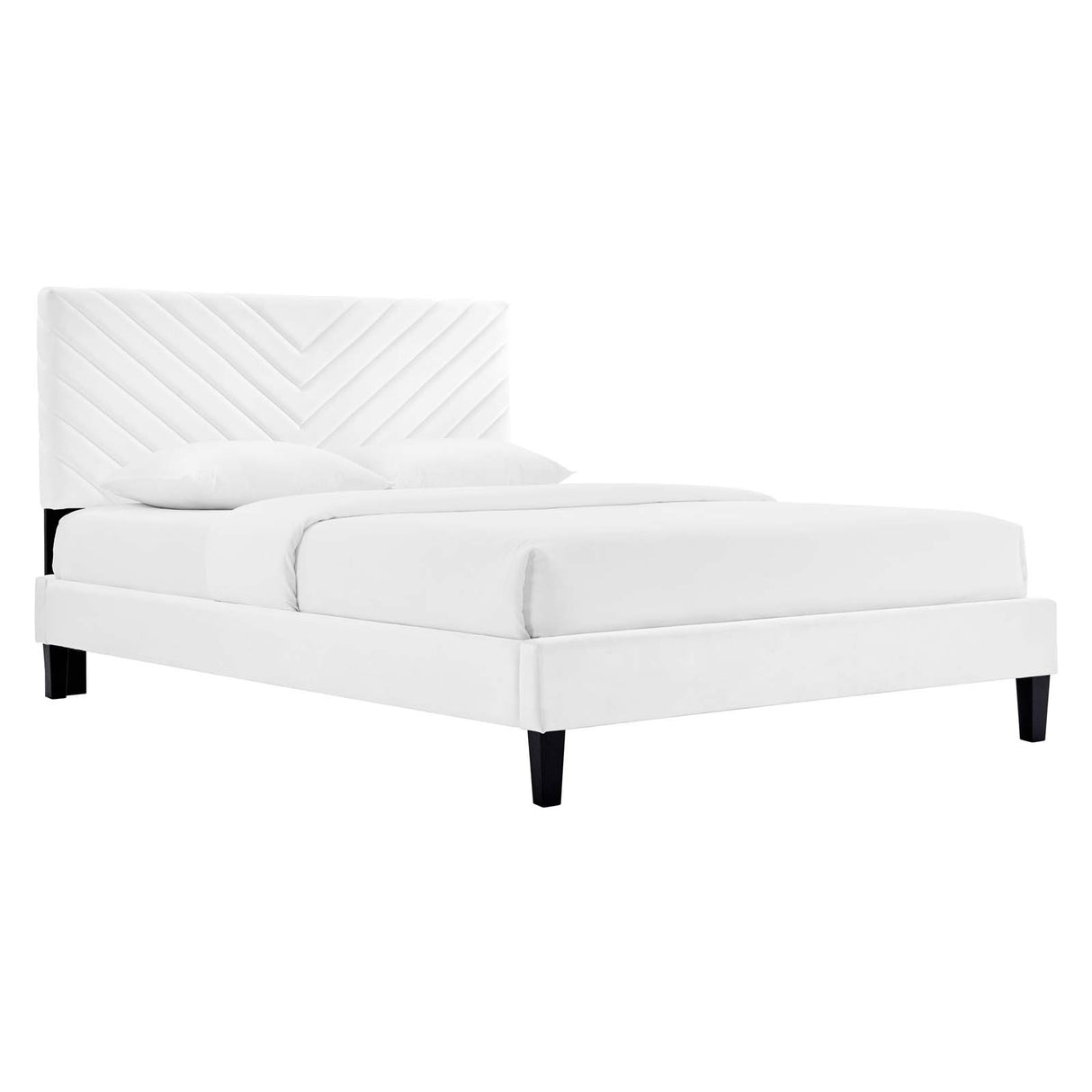 Roxanne Performance Velvet Full Platform Bed