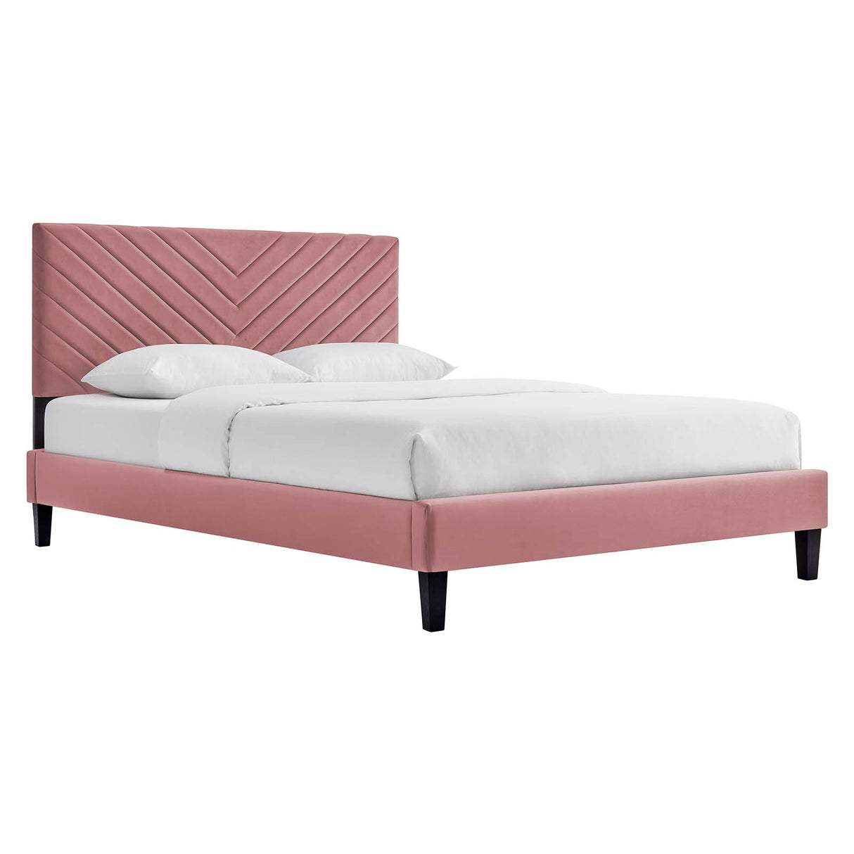 Roxanne Performance Velvet Twin Platform Bed