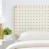 Sparta Weave Wall-Mount Twin Vegan Leather Headboard