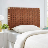 Sparta Weave Wall-Mount Twin Vegan Leather Headboard