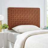 Sparta Weave Wall-Mount Twin Vegan Leather Headboard