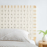 Sparta Weave Twin Vegan Leather Headboard