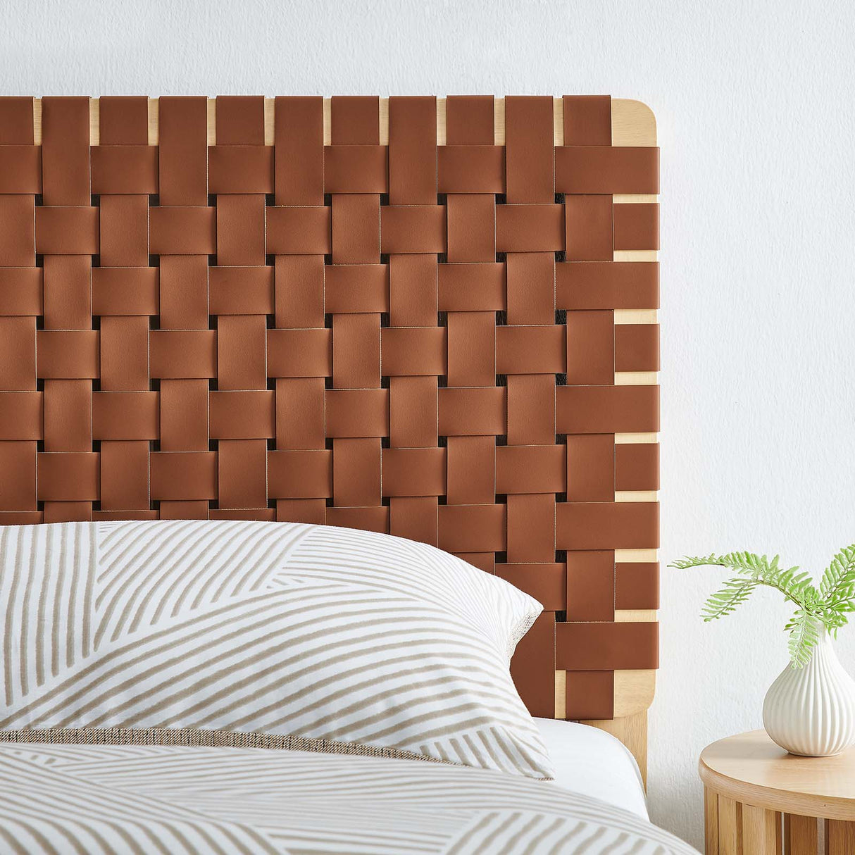 Sparta Weave Twin Vegan Leather Headboard