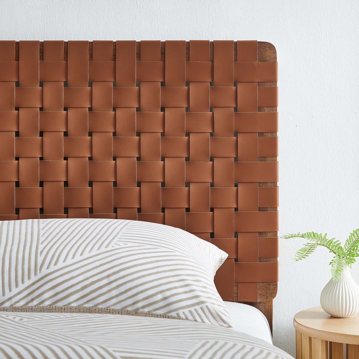 Sparta Weave Twin Vegan Leather Headboard