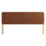 Sparta Weave King Vegan Leather Headboard