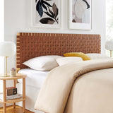 Sparta Weave King Vegan Leather Headboard