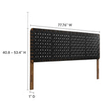 Sparta Weave King Vegan Leather Headboard