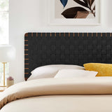 Sparta Weave King Vegan Leather Headboard