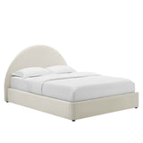 Resort Performance Velvet Arched Round Full Platform Bed