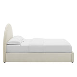 Resort Performance Velvet Arched Round Full Platform Bed