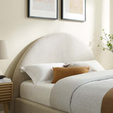 Resort Upholstered Fabric Arched Round King Platform Bed