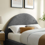 Resort Upholstered Fabric Arched Round King Platform Bed