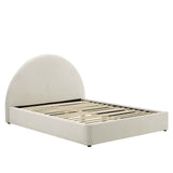 Resort Performance Velvet Arched Round King Platform Bed