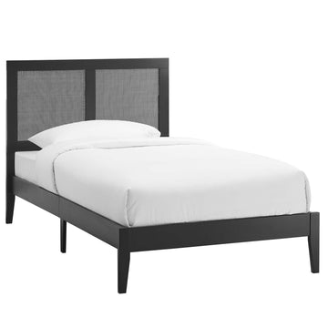 Sirocco Rattan and Wood Twin Platform Bed