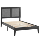 Sirocco Rattan and Wood Twin Platform Bed