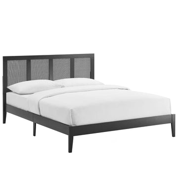 Sirocco Rattan and Wood King Platform Bed