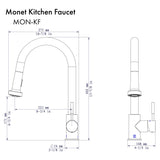 ZLINE Monet Kitchen Faucet in Chrome (MON-KF-CH)
