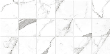 2 In. X 2 In. Mosaic Calacatta Pearl Satin Matte Porcelain - Square Wall & Floor Tile (4.84 Sqft/Case)