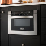 ZLINE 30 in. Kitchen Package with Stainless Steel Gas Range, Range Hood, Microwave Drawer and Tall Tub Dishwasher (4KP-RGRH30-MWDWV)