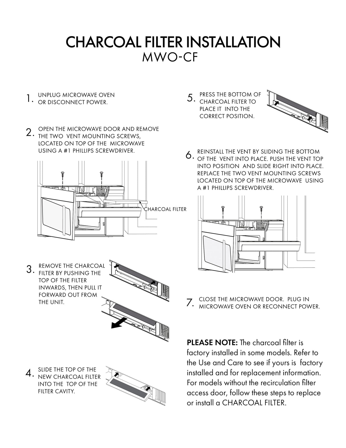 ZLINE Over the Range Microwave Charcoal Filters for MWO-OTR