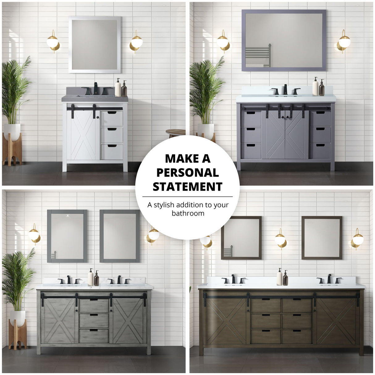 Marsyas 80 in. Freestanding Bathroom Vanity with White Quartz top, White Square Sink