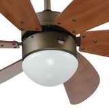 Minimus 38" In. 6 Blade Smart Ceiling Fan with LED Light Kit Works with Wall control, Wi-Fi apps and Voice control via Google Assistant/Alexa/Siri