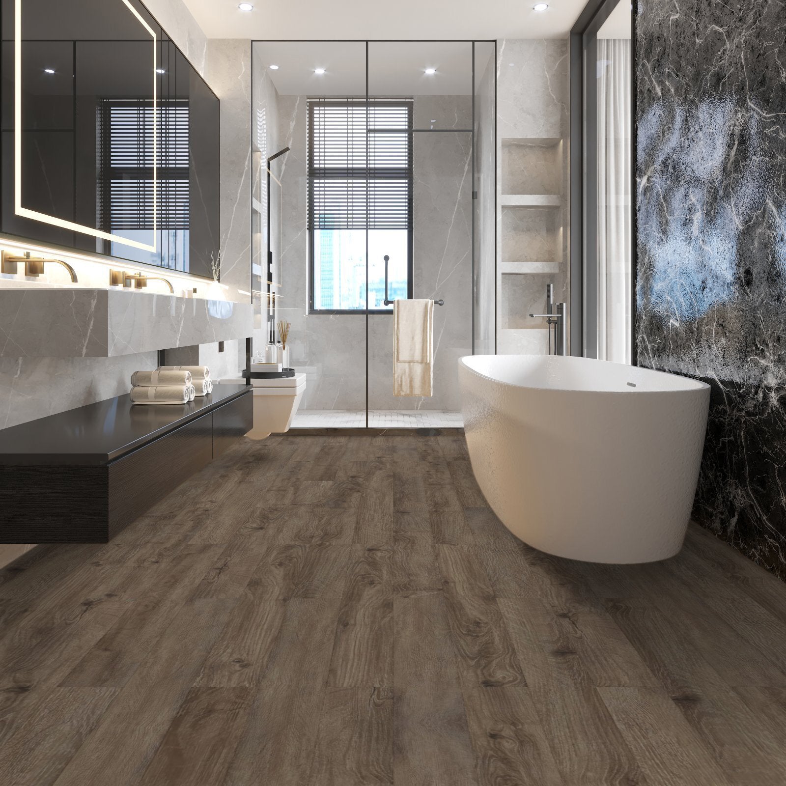 100% Waterproof Wood Finish & Tile Finish SPC Flooring