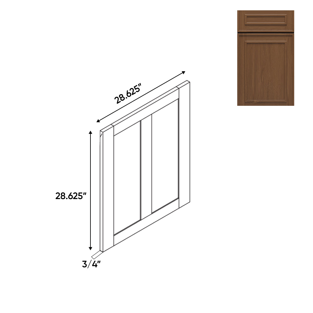 RTA - Elegant Shaker Mocha - 3.75"W x 28.62"H - Matching Base End Panel 2