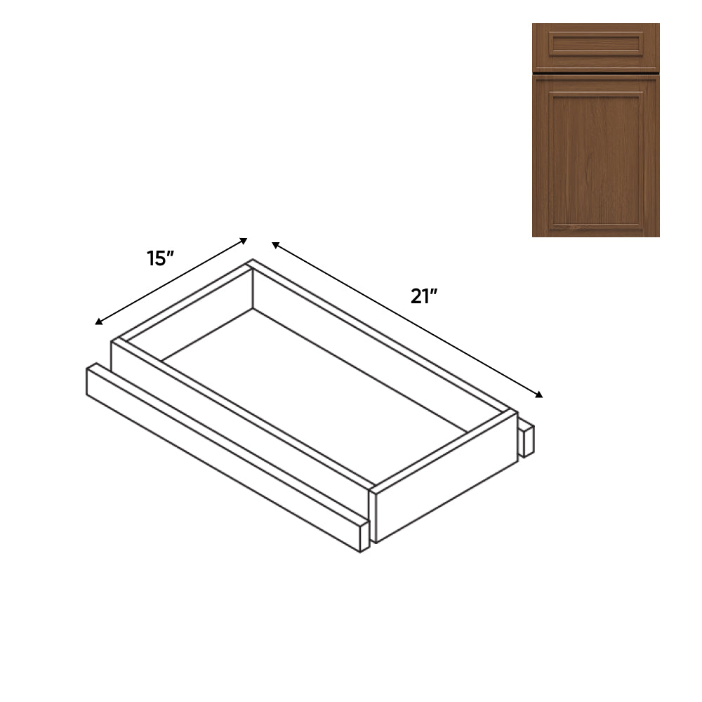 RTA - Elegant Shaker Mocha - Base Roll Out Tray - 11"W x 4.25"H x 21"D