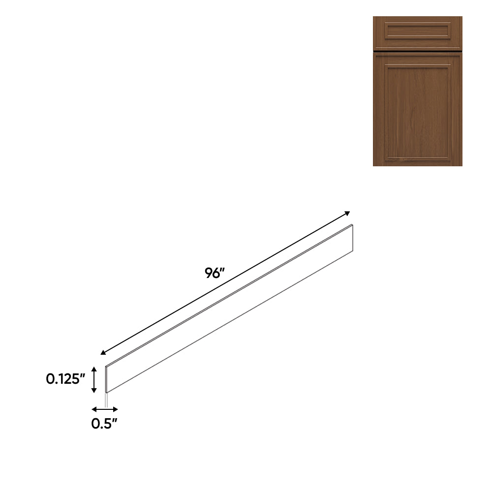 RTA - Elegant Shaker Mocha - Plywood Toe Kick - 96"L x 0.12"T