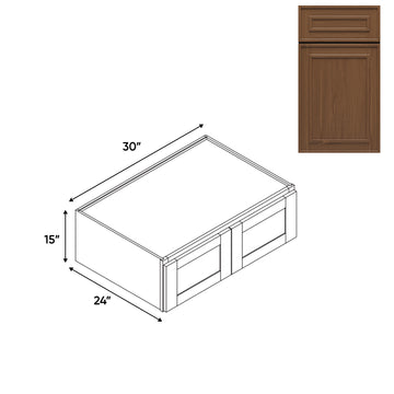 RTA - Elegant Shaker Mocha - Wall High Cabinets with 2 Door - 30