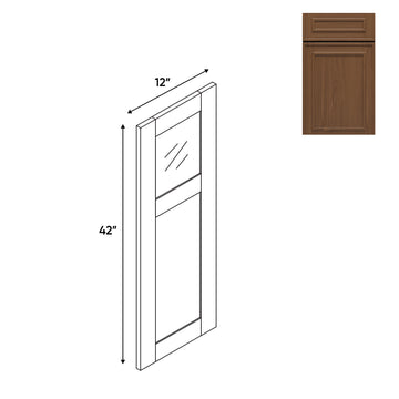 RTA - Elegant Shaker Mocha -Wall Glass Door - Left - 12