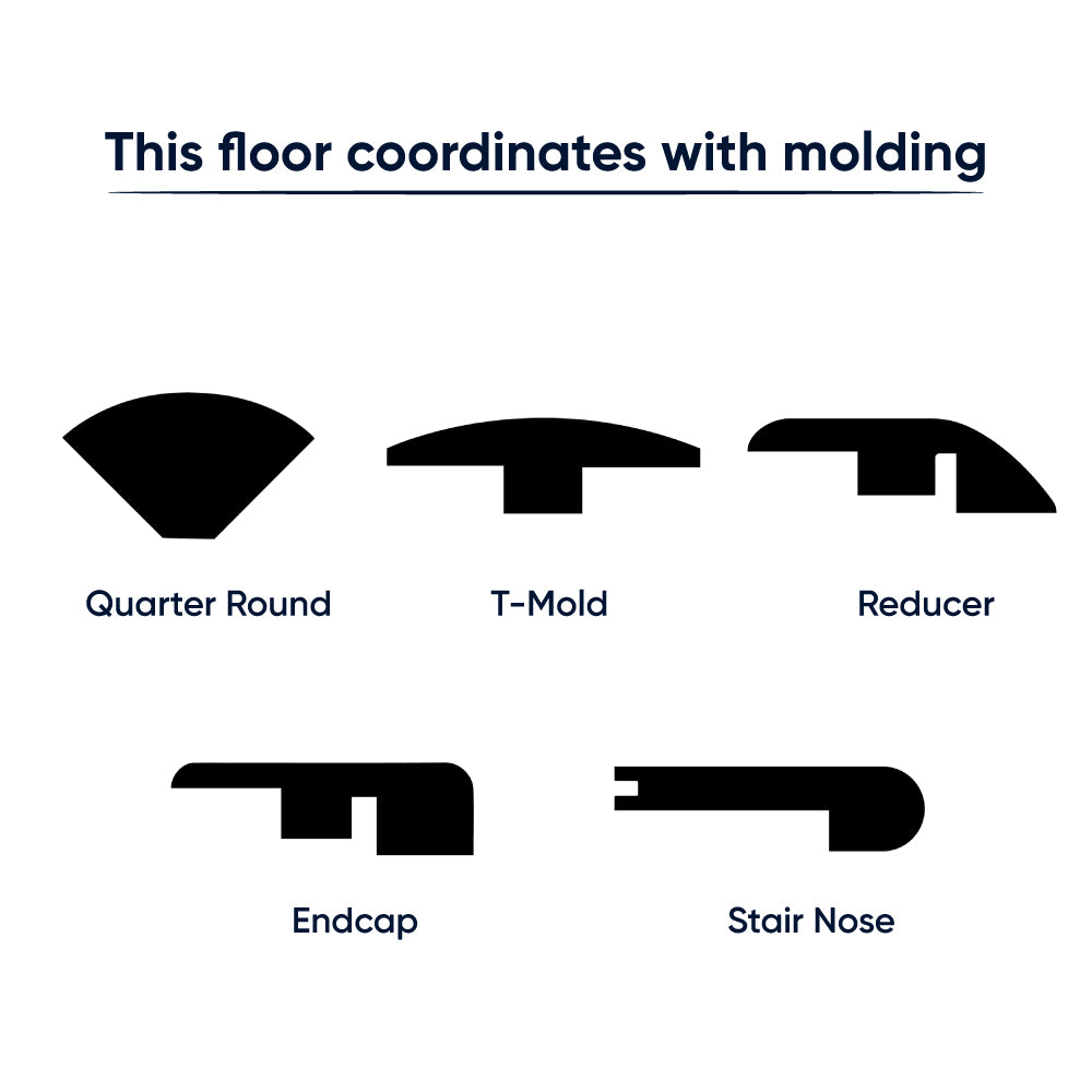 SPC Luxury Vinyl Flooring, Click Lock Floating, Rivoli, 7" x 48" x 5mm, 12 mil Wear Layer - Bambino Collections (23.64SQ FT/ CTN)