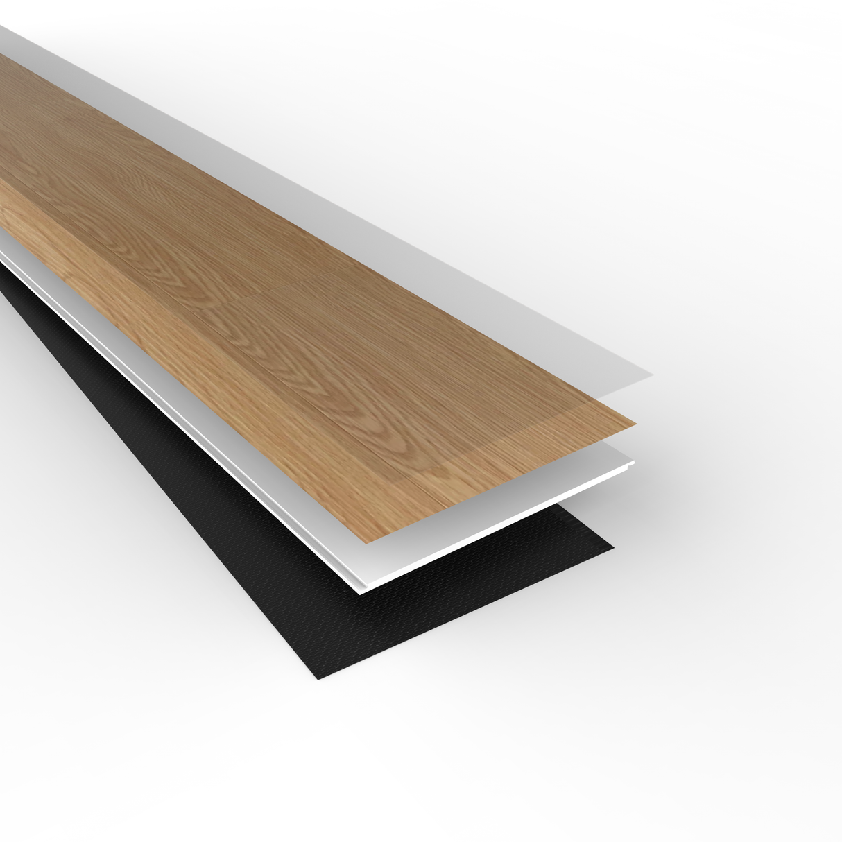 Permshield Natural Oak SPC, Waterproof Rigid Core/1.5mm IXPE pad attached/Ceramic Bead Finish - 7" x 48" x 6-1/2 mm, 22 Mils Wear Layer