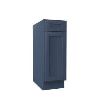 Kitchen Base Cabinets - 12W x 34-1/2H x 24D - Blue Shaker Cabinet - RTA