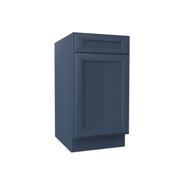 Kitchen Base Cabinets - 18W x 34-1/2H x 24D - Blue Shaker Cabinet - RTA