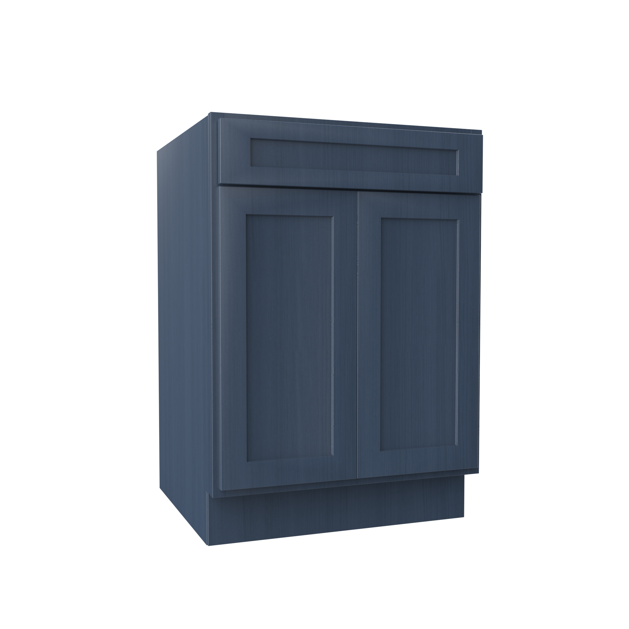 Kitchen Base Cabinets - 24W x 34-1/2H x 24D - Blue Shaker Cabinet