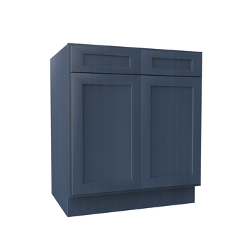 Kitchen Base Cabinets - 30W x 34-1/2H x 24D - Blue Shaker Cabinet - RTA