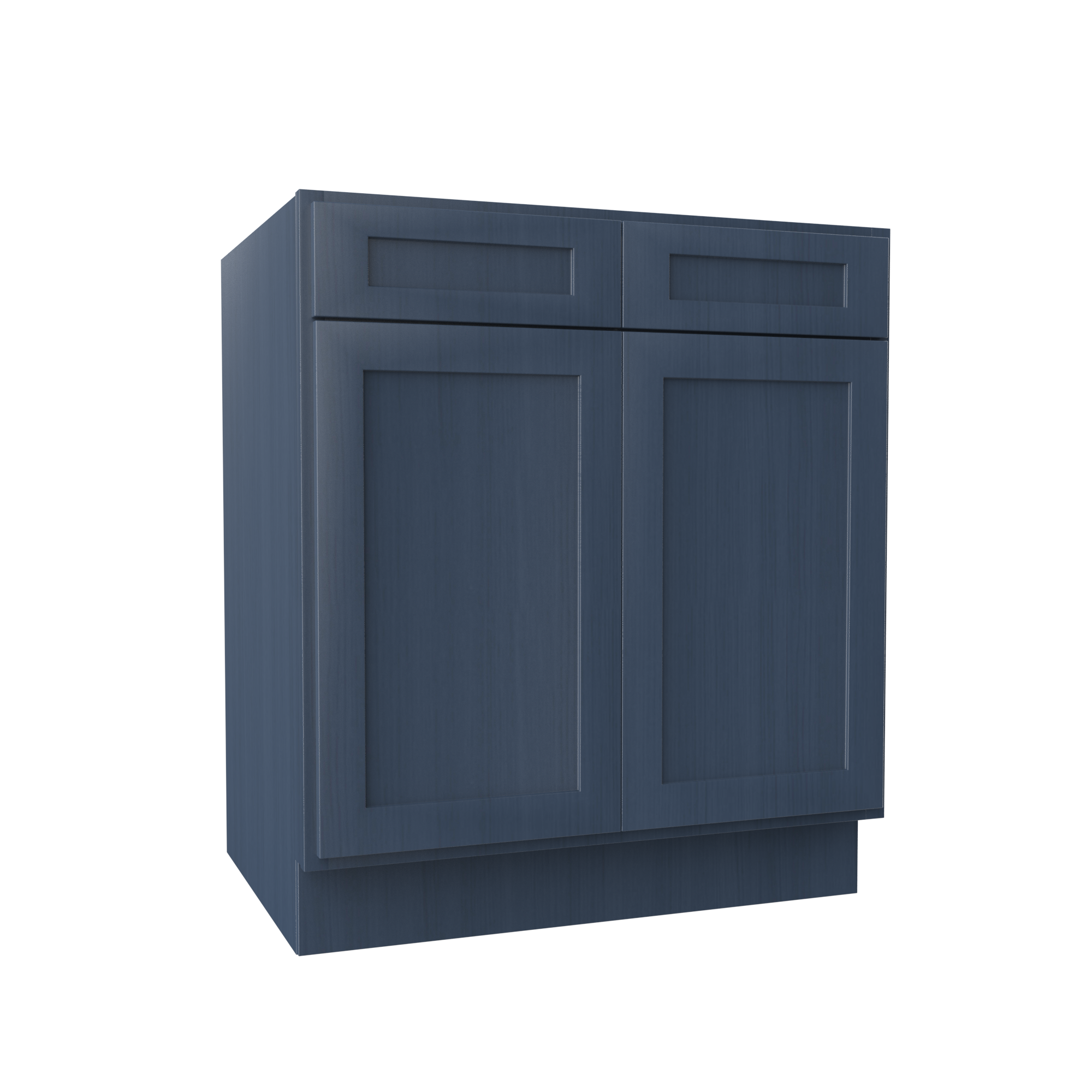 Kitchen Base Cabinets - 30W x 34-1/2H x 24D - Blue Shaker Cabinet
