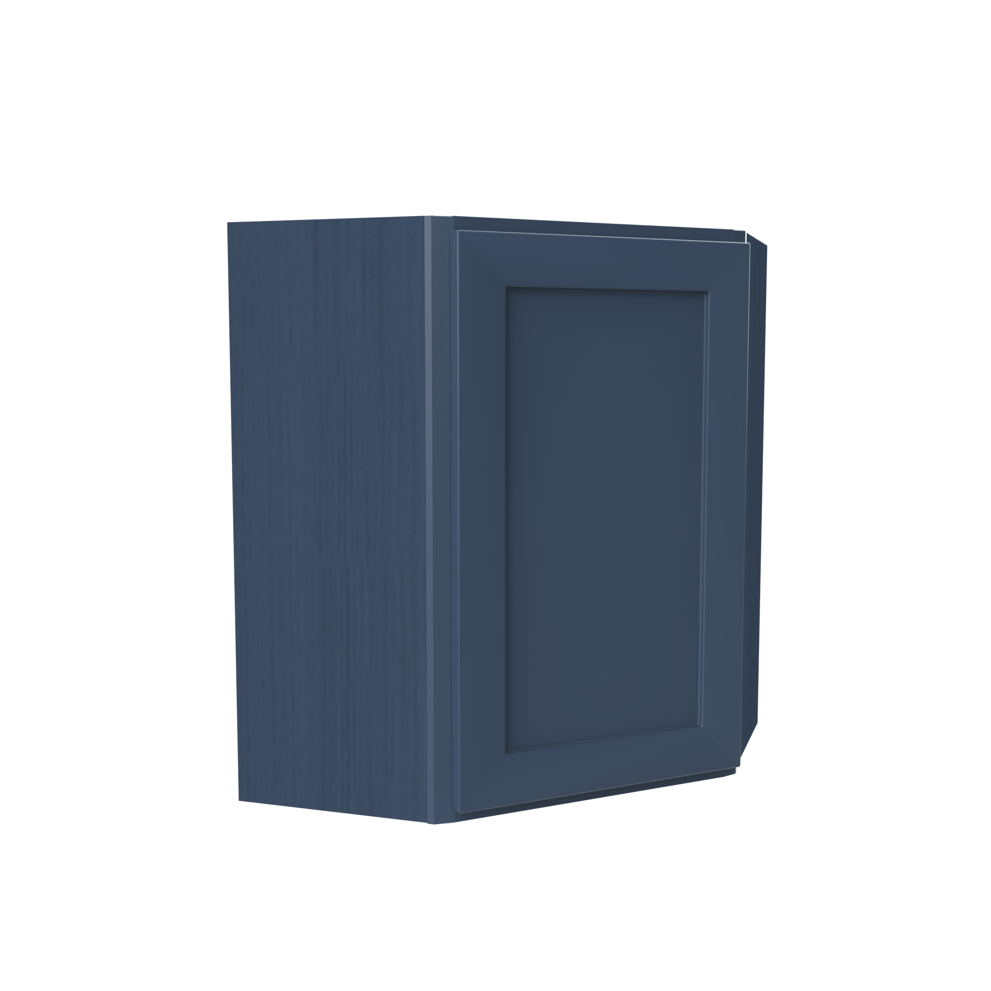 Wall Diagonal Corner Cabinet - 24W x 30H x 12D - Blue Shaker Cabinet - RTA
