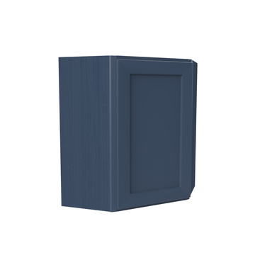 Wall Diagonal Corner Cabinet - 24W x 30H x 12D - Blue Shaker Cabinet