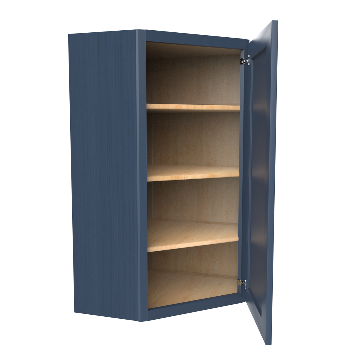 Wall Diagonal Corner Cabinet - 24W x 42H x 12D - Blue Shaker Cabinet - RTA