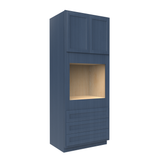 Oven Cabinet - 33W x 84H X 24D - Blue Shaker Cabinet Cabinet