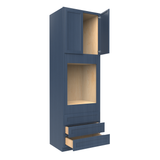 Oven Cabinet - 33W x 96H X 24D - Blue Shaker Cabinet Cabinet - RTA