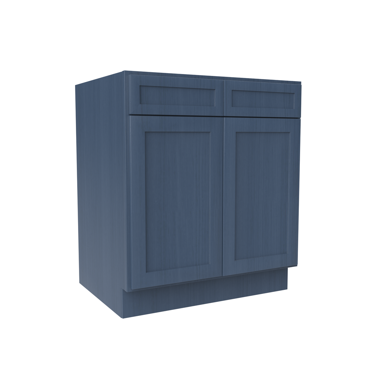 Sink Base Cabinet - 30W x 34-1/2H x 24D - Blue Shaker Cabinet - RTA