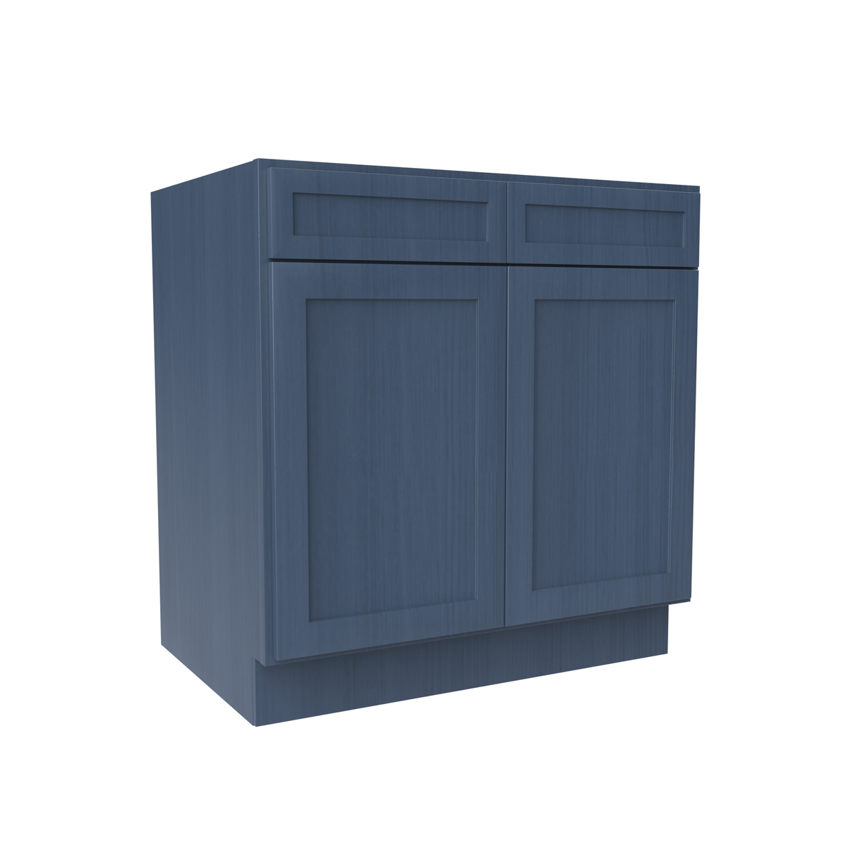 Sink Base Cabinet - 33W x 34-1/2H x 24D - Blue Shaker Cabinet - RTA